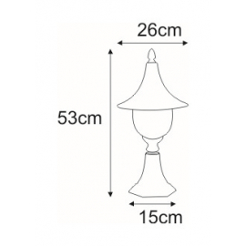 Lampa ogrodowa stojąca K-8128 CZARNY/ZŁOTY BOSTON