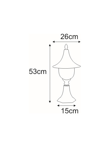 Lampa ogrodowa stojąca K-8128 CZARNY/ZŁOTY BOSTON