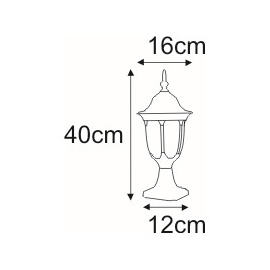 Lampa ogrodowa stojąca K-5007S2/N CZARNY/ZŁOTY VASCO