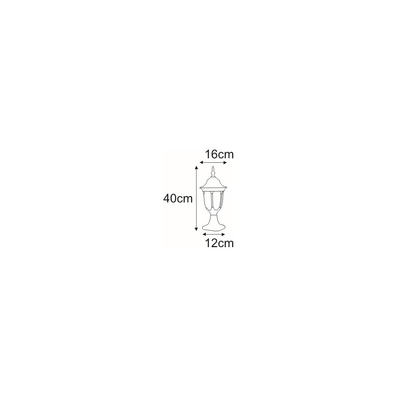 Lampa ogrodowa stojąca K-5007S2/N CZARNY/ZŁOTY VASCO