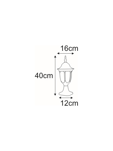 Lampa ogrodowa stojąca K-5007S2/N CZARNY/ZŁOTY VASCO