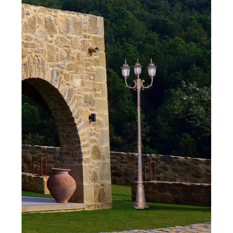 Lampa ogrodowa stojąca K-7007A2/3N CZARNY/ZŁOTY VASCO