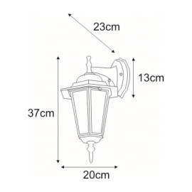 Kinkiet K-5009A DOWN CZARNY STANDARD