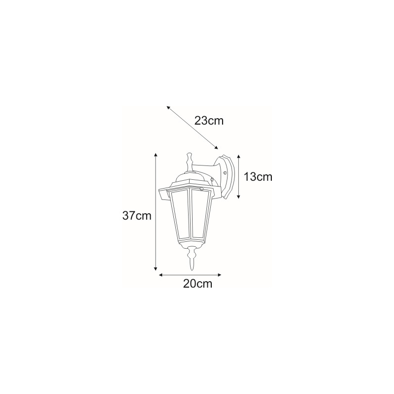 Kinkiet K-5009A DOWN CZARNY STANDARD