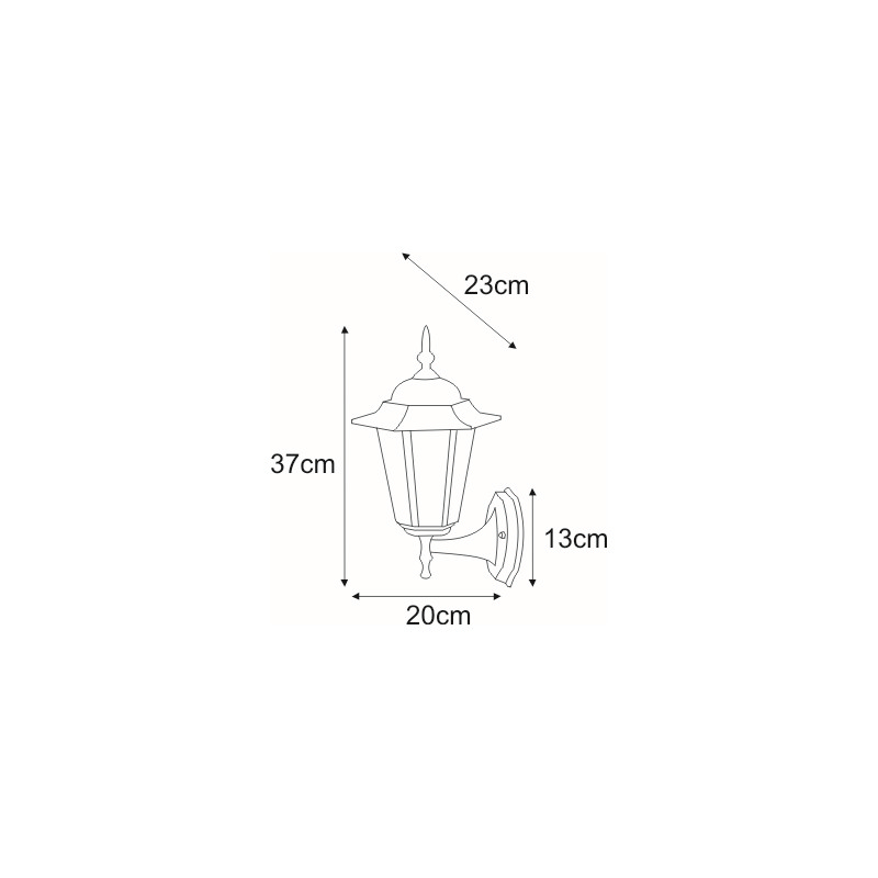 Kinkiet K-5009A UP CZARNY STANDARD