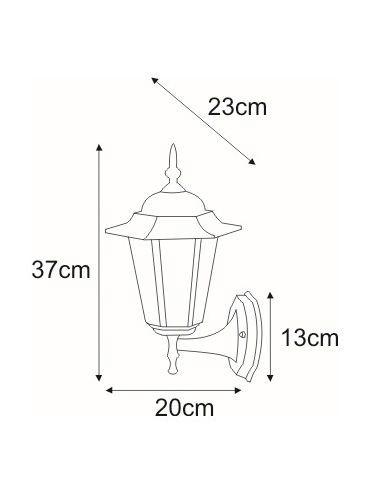 Kinkiet K-5009A UP CZARNY STANDARD