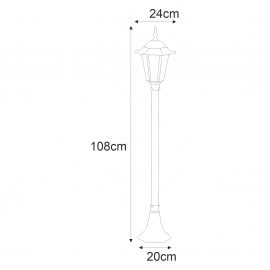 Lampa ogrodowa stojąca K-6009B CZARNY STANDARD