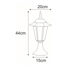 Lampa ogrodowa stojąca K-5009S CZARNY STANDARD
