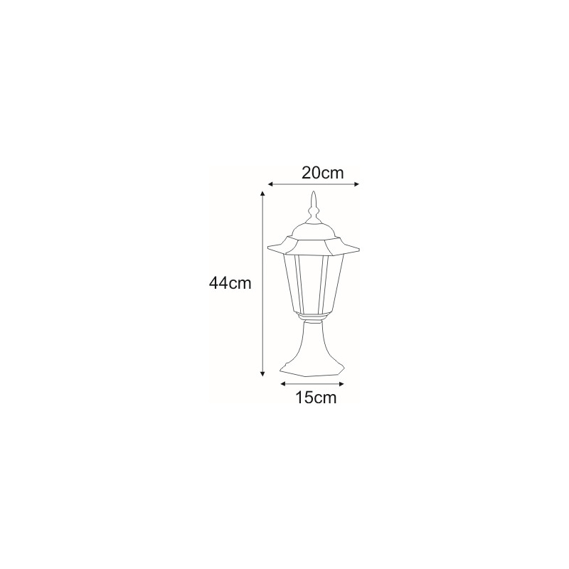 Lampa ogrodowa stojąca K-5009S CZARNY STANDARD