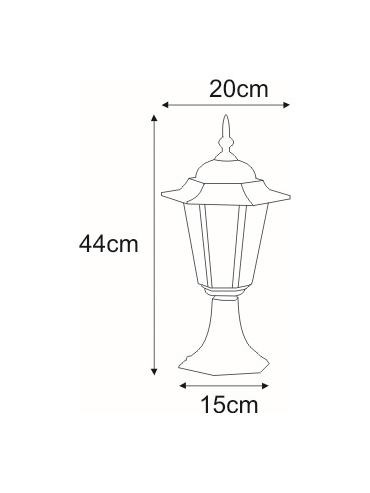 Lampa ogrodowa stojąca K-5009S CZARNY STANDARD