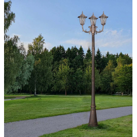 Lampa ogrodowa stojąca K-7009A2/3 CZARNY/ZŁOTY STANDARD