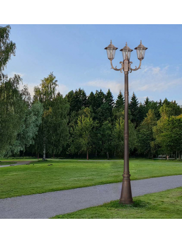 Lampa ogrodowa stojąca K-7009A2/3 CZARNY/ZŁOTY STANDARD
