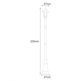 Lampa ogrodowa stojąca K-7064A/1 CZARNY/ZŁOTY STANDARD