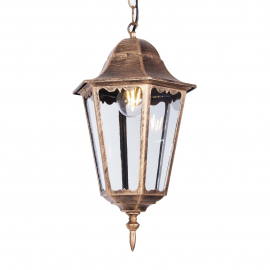 Lampa ogrodowa wisząca K-5006H CZARNY/ZŁOTY LOZANA