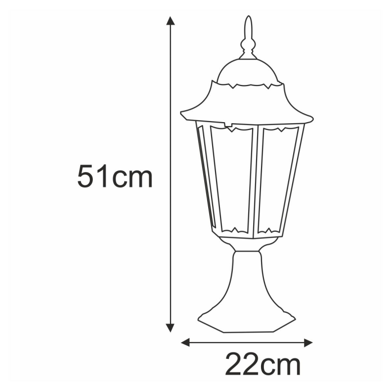 Lampa ogrodowa stojąca K-5006S CZARNY/ZŁOTY LOZANA