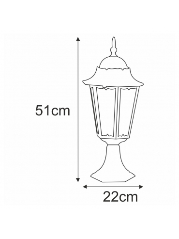 Lampa ogrodowa stojąca K-5006S CZARNY/ZŁOTY LOZANA