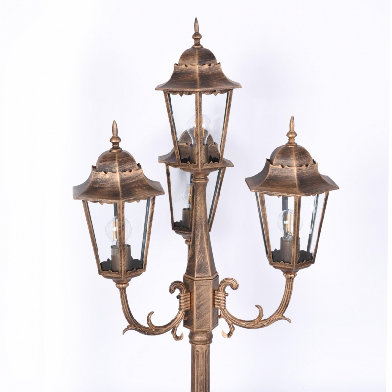 Lampa ogrodowa stojąca K-7006A2/4 CZARNY/ZŁOTY LOZANA