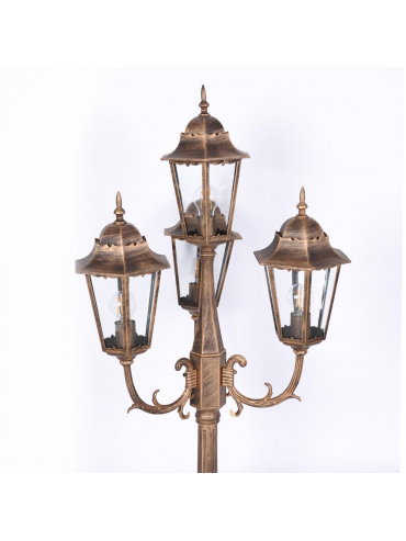 Lampa ogrodowa stojąca K-7006A2/4 CZARNY/ZŁOTY LOZANA