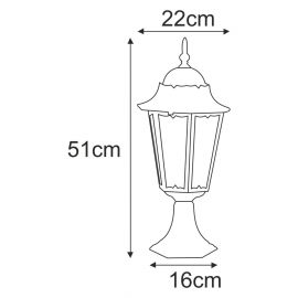 Lampa ogrodowa stojąca K-5006S CZARNY LOZANA