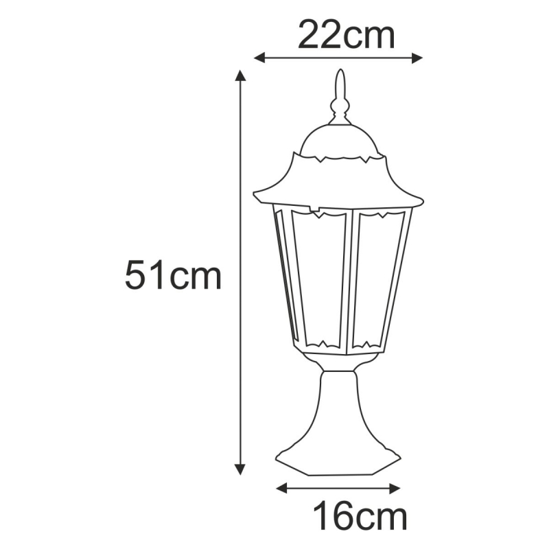 Lampa ogrodowa stojąca K-5006S CZARNY LOZANA
