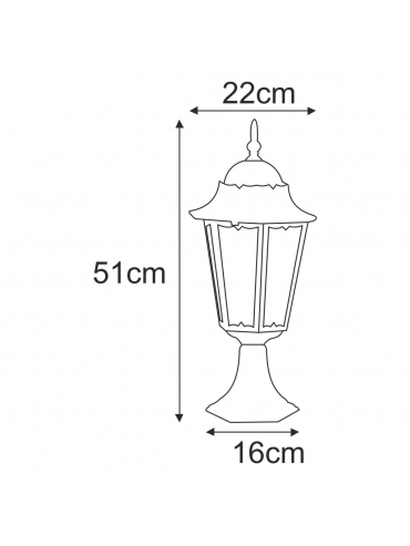 Lampa ogrodowa stojąca K-5006S CZARNY LOZANA