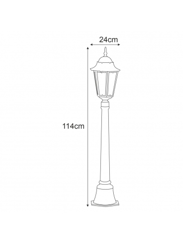Lampa ogrodowa stojąca K-6006A CZARNY LOZANA