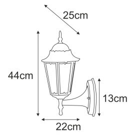 Kinkiet K-5006A UP CZARNY LOZANA