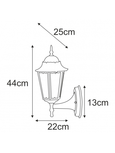 Kinkiet K-5006A UP CZARNY LOZANA