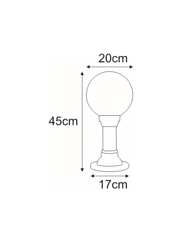 Lampa ogrodowa stojąca K-ML-OGROD 200 0.2 KL. OPAL ASTRID