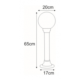 Lampa ogrodowa stojąca K-ML-OGROD 200 0.4 KL. OPAL ASTRID