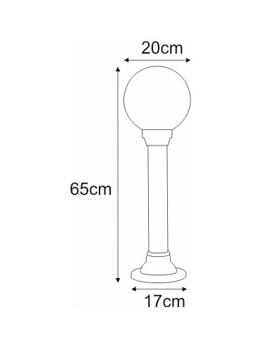 Lampa ogrodowa stojąca K-ML-OGROD 200 0.4 KL. OPAL ASTRID