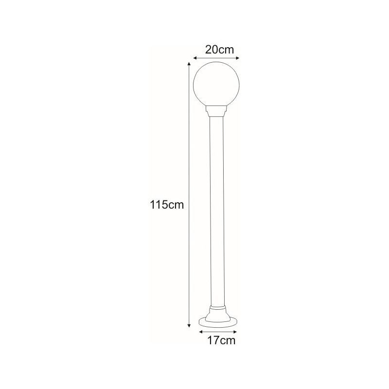 Lampa ogrodowa stojąca K-ML-OGROD 200 0.9 KL. OPAL ASTRID