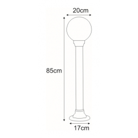 Lampa ogrodowa stojąca K-ML-OGROD 200 0.6 KL. PRYZMAT ASTRID
