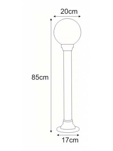 Lampa ogrodowa stojąca K-ML-OGROD 200 0.6 KL. PRYZMAT ASTRID