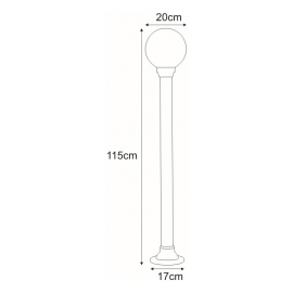 Lampa ogrodowa stojąca K-ML-OGROD 200 0.9 KL. PRYZMAT ASTRID