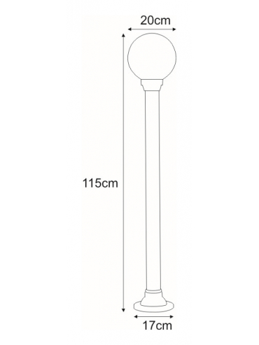 Lampa ogrodowa stojąca K-ML-OGROD 200 0.9 KL. PRYZMAT ASTRID