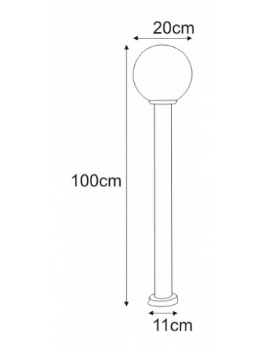 Lampa ogrodowa stojąca K-LP270-1000 ANA