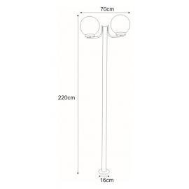 Lampa ogrodowa stojąca K-LP270-2200 ANA