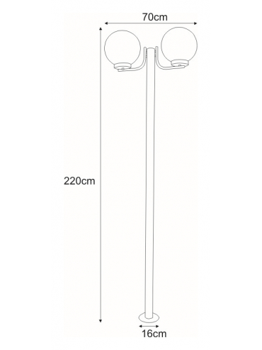 Lampa ogrodowa stojąca K-LP270-2200 ANA