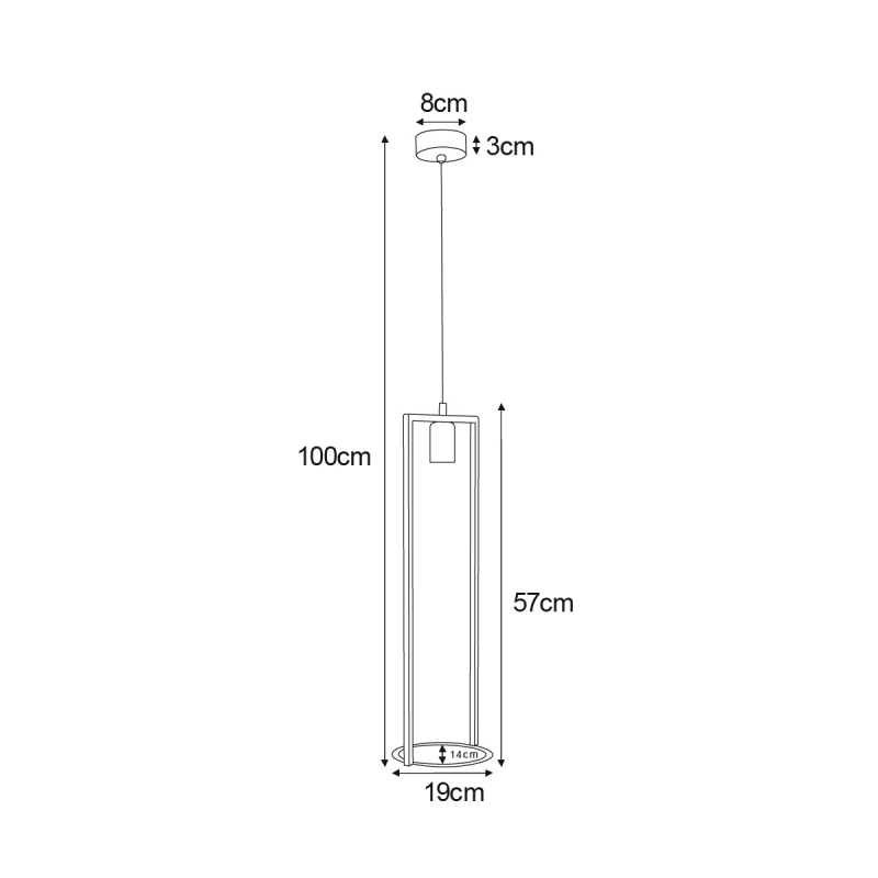 Lampa wisząca z kwietnikiem K-4038 ESTERA
