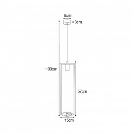 Lampa wisząca z kwietnikiem K-4037 ESTERA