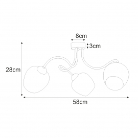 Lampa sufitowa K-5185 BELLA