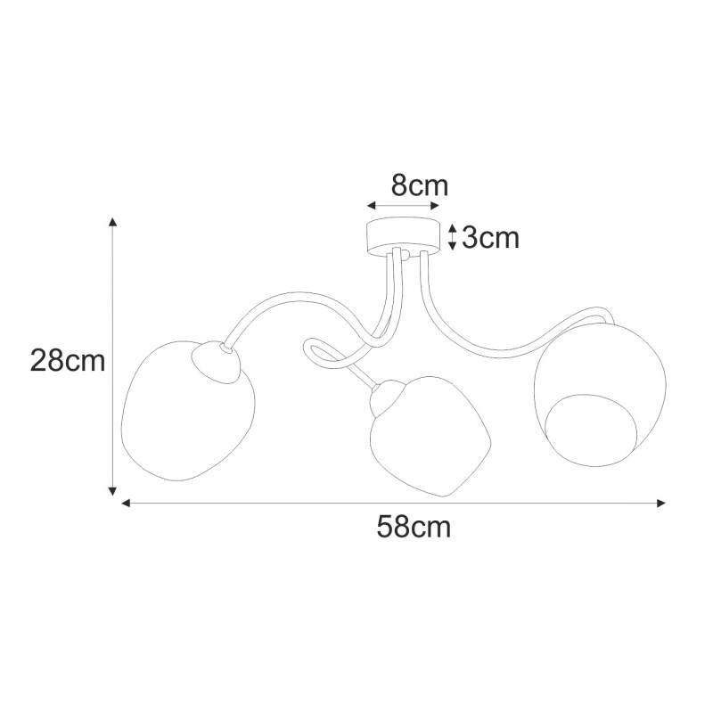Lampa sufitowa K-5185 BELLA