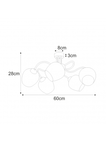 Lampa sufitowa K-5186 BELLA