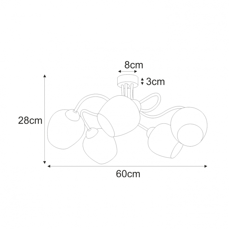 Lampa sufitowa K-5196 SARA