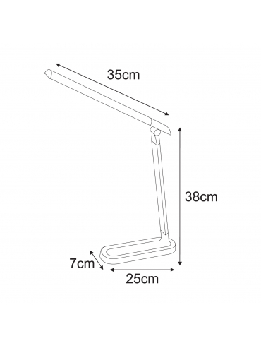 Lampka biurkowa K-MT-206 CZARNY NIKO