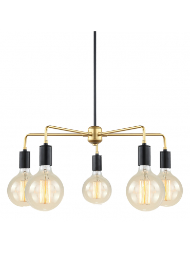 Lampa wisząca Malene MDM3386/5 BK+GD