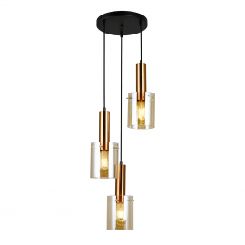 Lampa wisząca Sardo PND-5581-3A-BRO+AMB