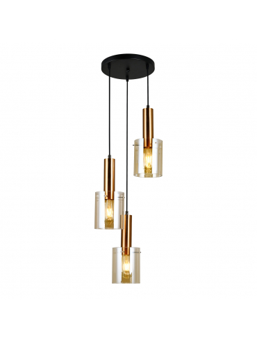 Lampa wisząca Sardo PND-5581-3A-BRO+AMB