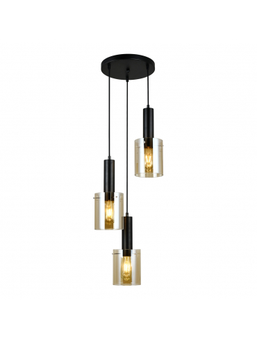 Lampa wisząca Sardo PND-5581-3A-BK+AMB